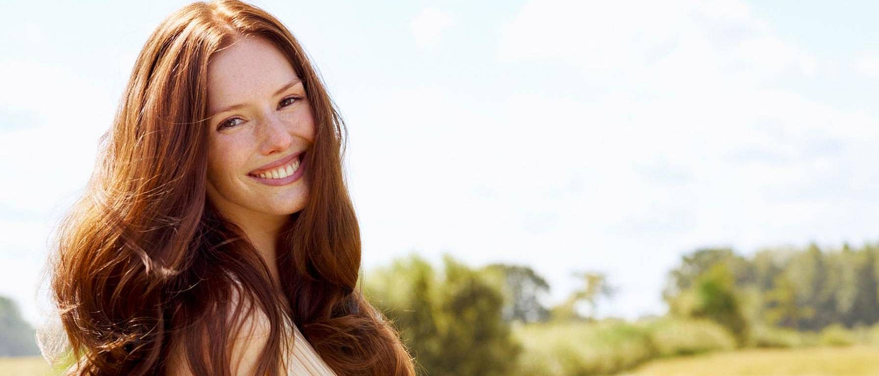 woman smiling
