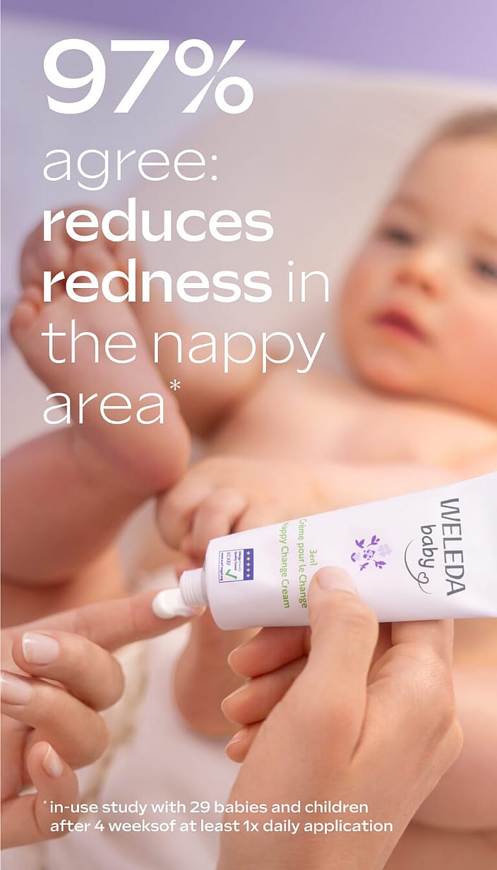 Baby Derma Cremă pentru zona scutecului 3 în1 cu nalbă albă