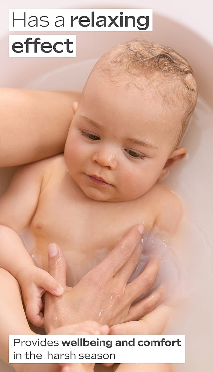 Baby Băiță cu gălbenele pentru zile reci